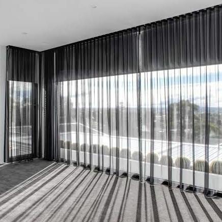 Terbaru Vitrase Gorden Warna Abu Polos Model Smokring Mewah Elegan Dan Cantik