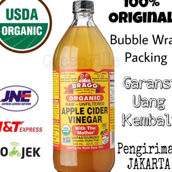 

12.12 FLASH SALE Bragg Apple Cider Vinegar 946ml Cuka Apel Organik 