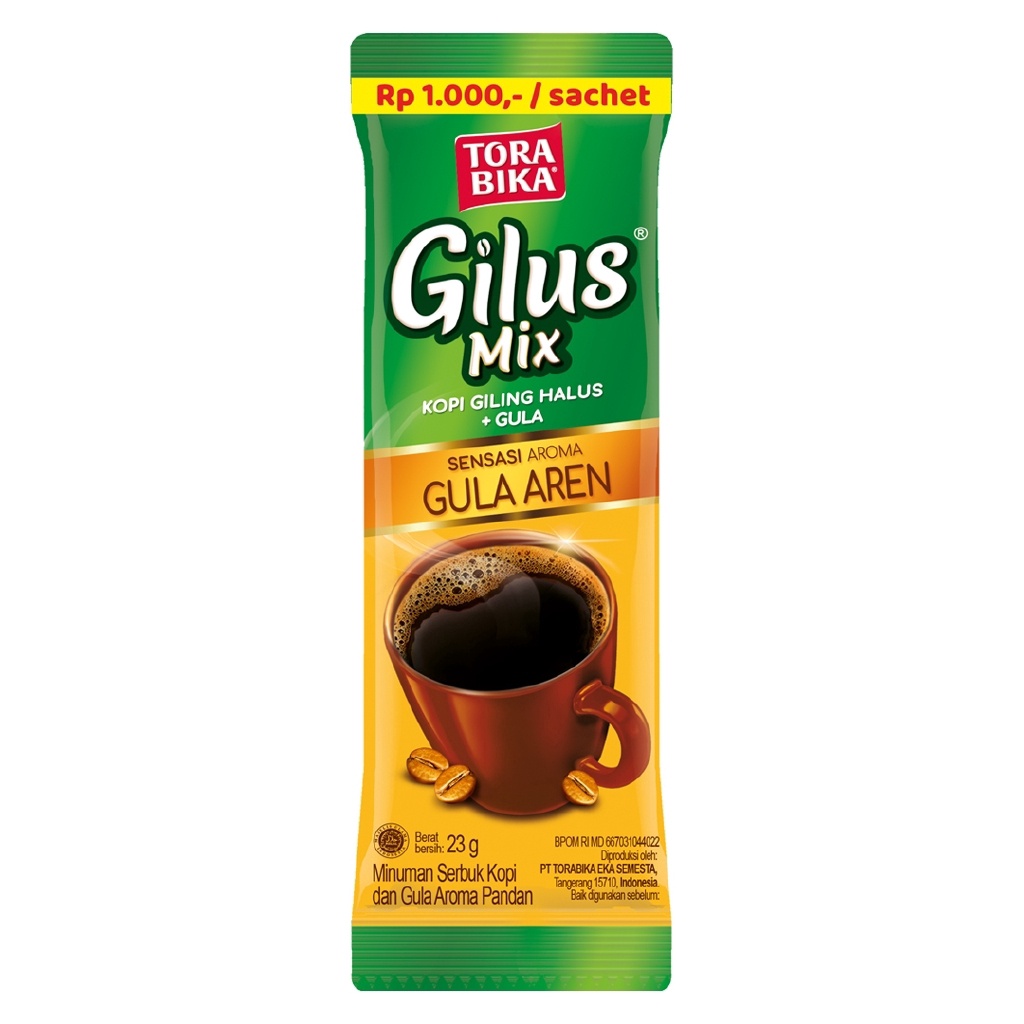 

Torabika Gilus Mix Gula Aren 10 Sachets @23 Gr Kopi Instant