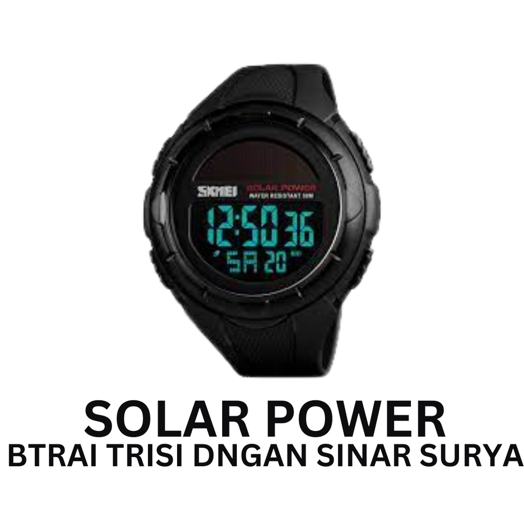 SKMEI 1405 Jam Tangan Pria Jam Digital Solar Power Tenaga Surya