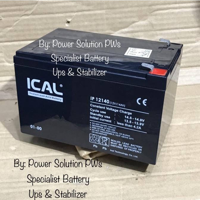 ICal Ip12140 ( 12v 14Ah ) Accu Aki Baterai Kering Ups Ical 12v 14Ah