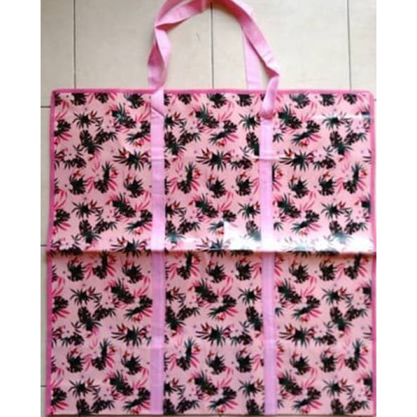➘EeZ Tas Belanja Karung Plastik Resleting Jumbo - Bag Baju/Barang ✢ (Terkini)