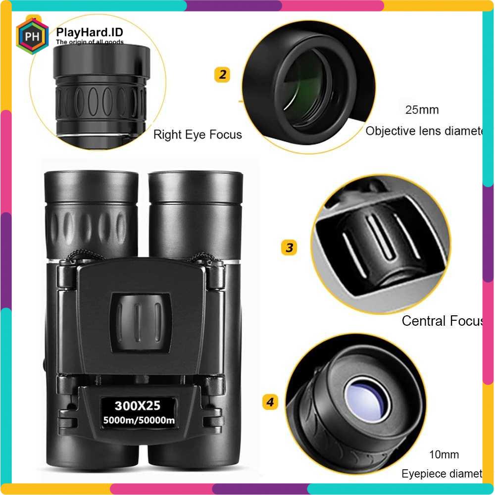 Teropong Binocular Magnification 300x25 Night Vision