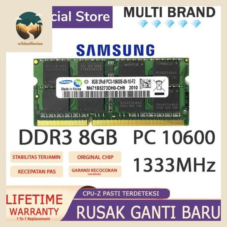 RAM LAPTOP SAMSUNG DDR3 8GB 10600/1333MHz ORI RAM NB DDR3 8GB 1333MHz wildaalfaniaa