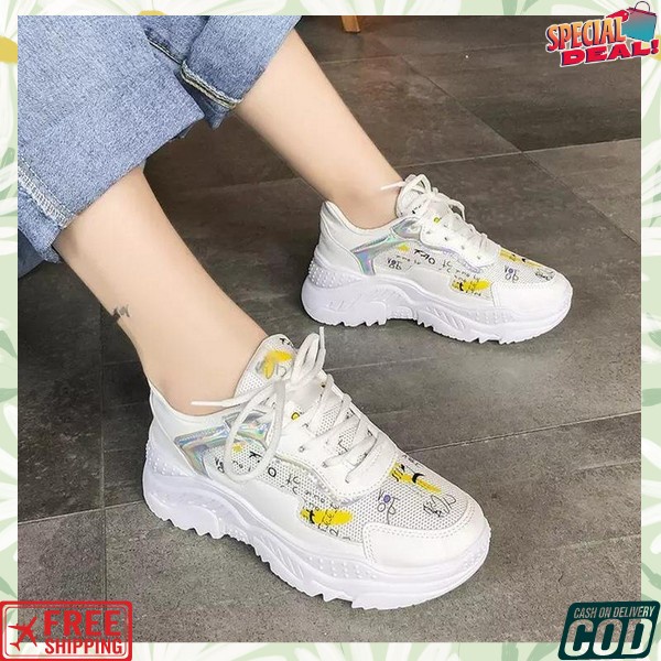 Murah Tinggi Korean Style Ufline Srs Cewek Hits Korea Sepatu Sekolah Remaja Smp Sma Sneakers Wanita 