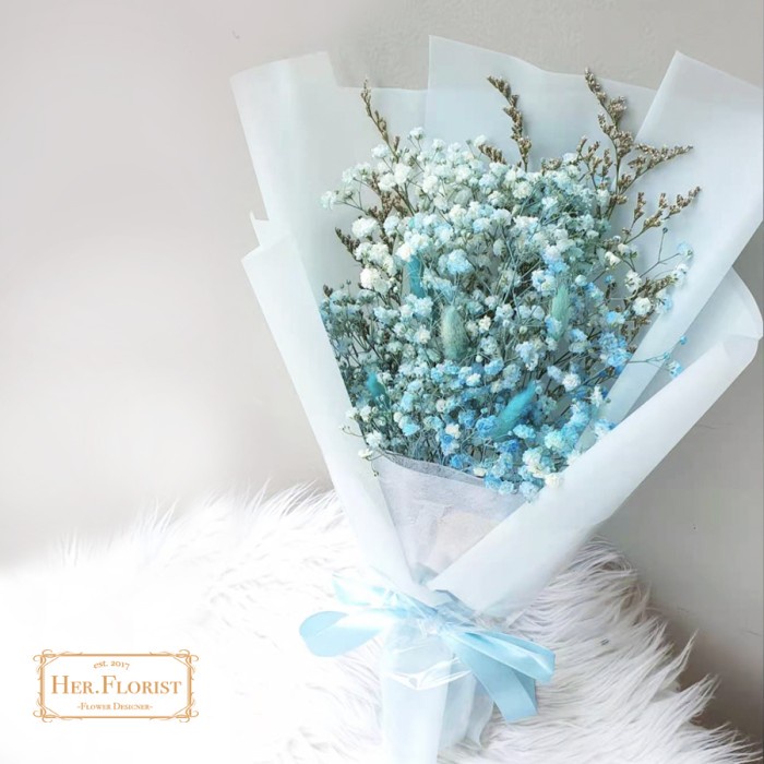 Best Seller Bunga Baby Breath Kering/ Dried Flower Bouquet/ Buket Bunga Kering