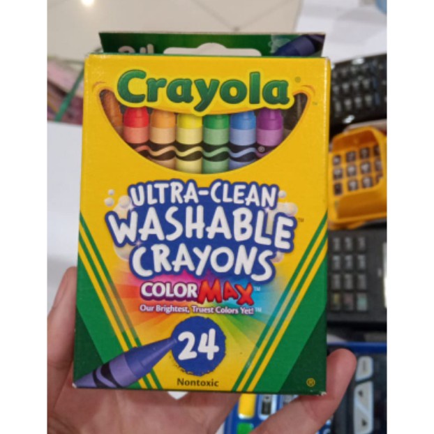

Best Seller Sale Mainan : Crayola Ultra Clean Washable Crayon Color Max 24 Pcs