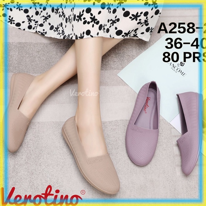 ✬Ready➱ GLKSB A258-2 Sepatu Jelly Karet Wanita Verotino Sepatu Cewek Kerja Kuliah Sekolah Casual Len