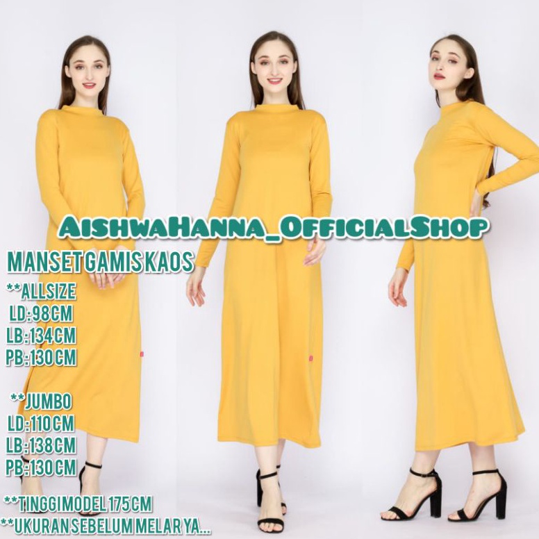 SALE. Manset Baju Gamis Dalaman Gamis Lengan Panjang Bahan Kaos Rayon Ukuran Standar dan Jumbo/inner