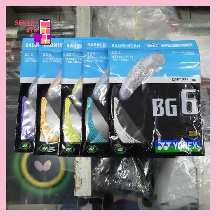 SENAR BADMINTON RAKET YONEX BG 6 CH BG6 KODE CH ORIGINAL sekar_4yu