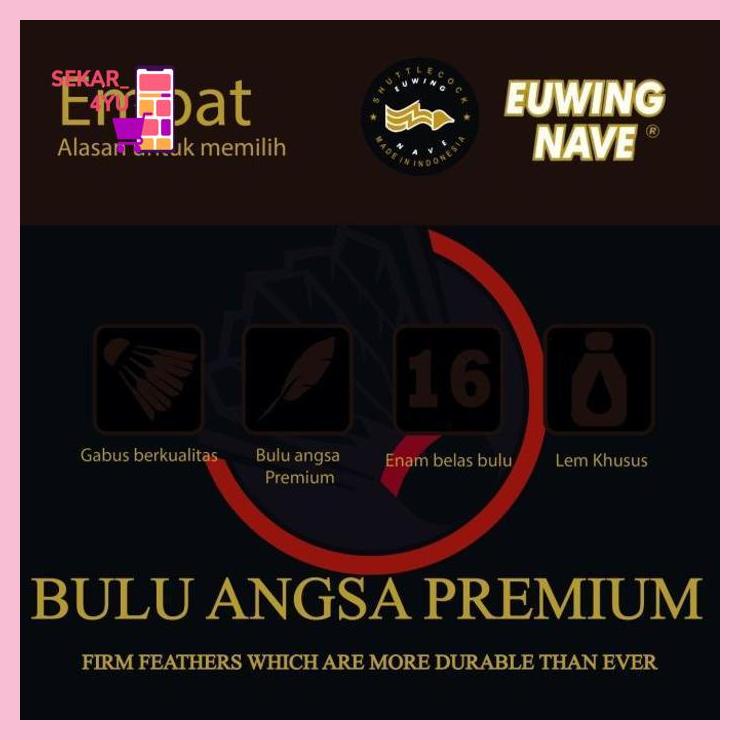 shuttlecock euwing nave cock bulu tangkis bola badminton kok badminton sekar_4yu
