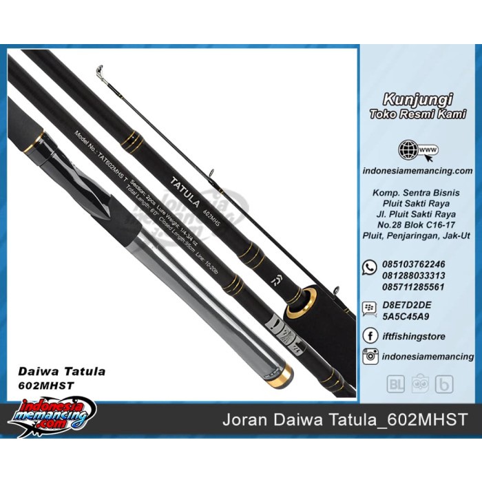 NEW SERIES JORAN SPINNING DAIWA TATULA 602 MHST ORIGINAL