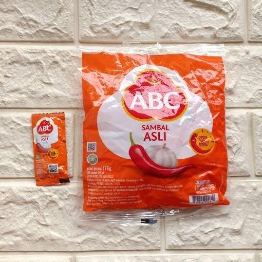 

Saos Sambal ABC Asli Sachet - 1 Dus/Karton isi 21 Pak x 22 Sachet @8gr