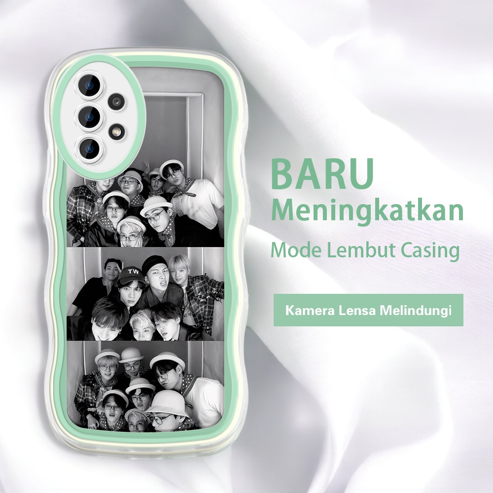 Samsung A52 A50 A51 A32 A31 A50S A52S 5G 4G INS BTS BT21 Foto hitam dan putih Cool Kor Kesing case h