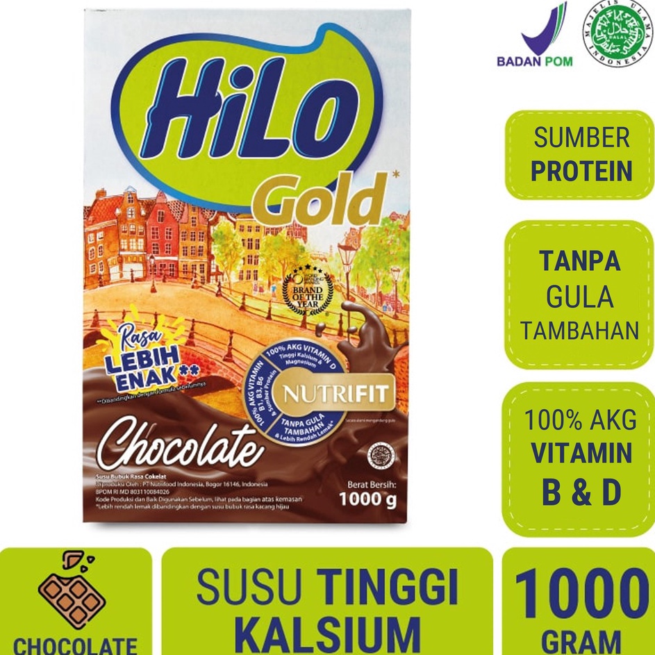 

Sale | KP8 | HiLo Gold Chocolate 1000 gram - Susu Tinggi Kalsium Lebih Rendah Lemak