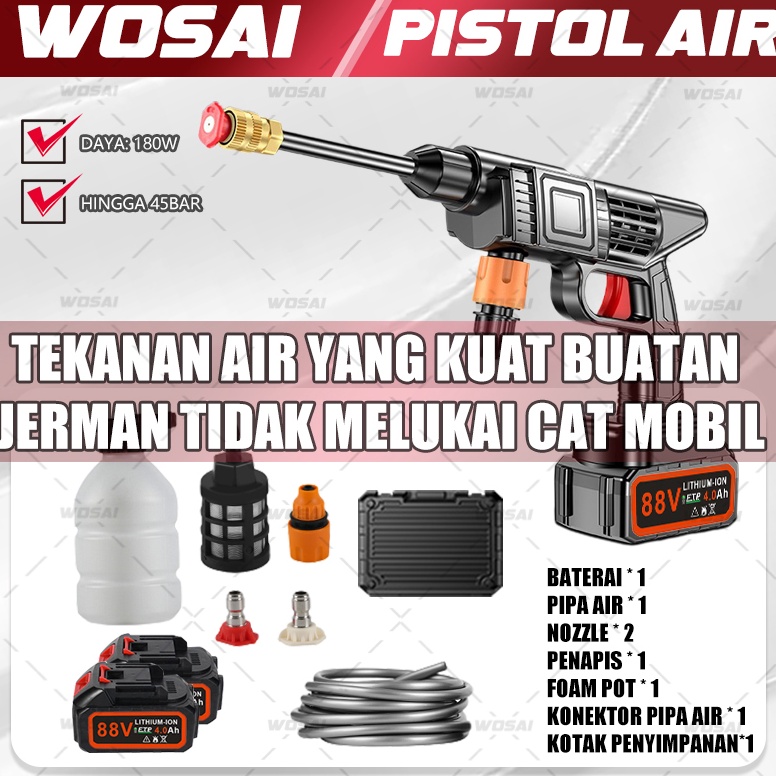 berkualitas WOSAL Alat Cuci Mobil Alat Cuci Motor Mobil Selang Cuci Motor Jet Cleaner Mesin Semprot 