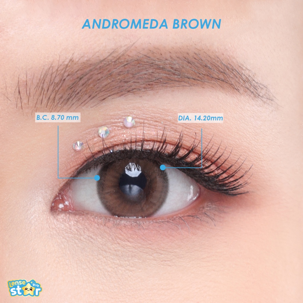 F2Y LENSESTAR SOFTLENS ANDROMEDA BROWN NORMAL, MINUS 0.50 S/D 10.00 N1G