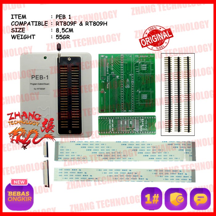 ADAPTER JEPITAN SOCKET SOKET PEB1 PEB 1 RT809F RT809 RT 809 F 809F