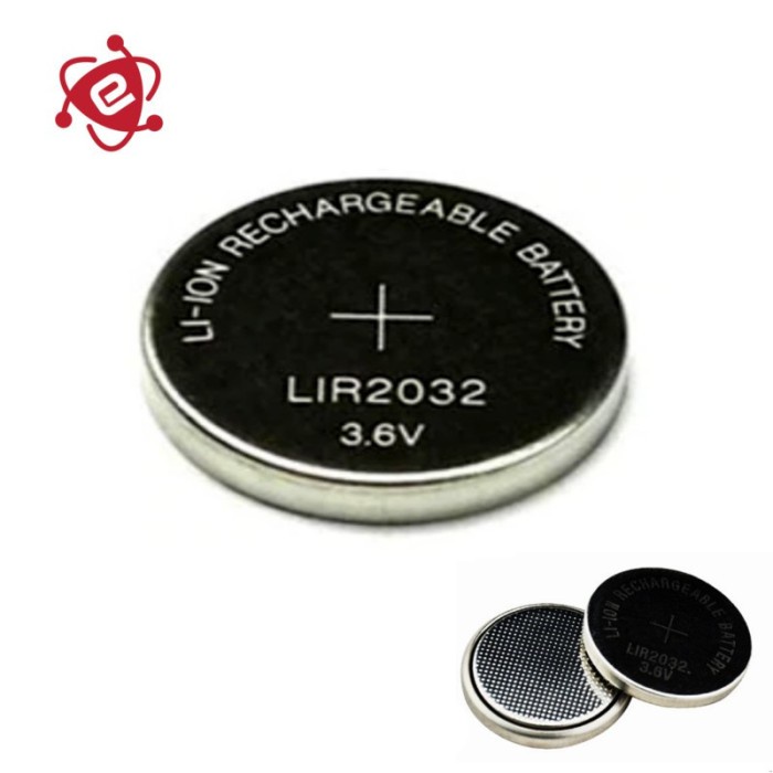 Baterai Kancing LIR2032 LIR2025 LIR2016 LIR 2032 2025 2016 Lithium Ion