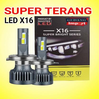 LAMPU LED MOBIL X16 H4 H11 H7 H1 H16 SUPER TERANG