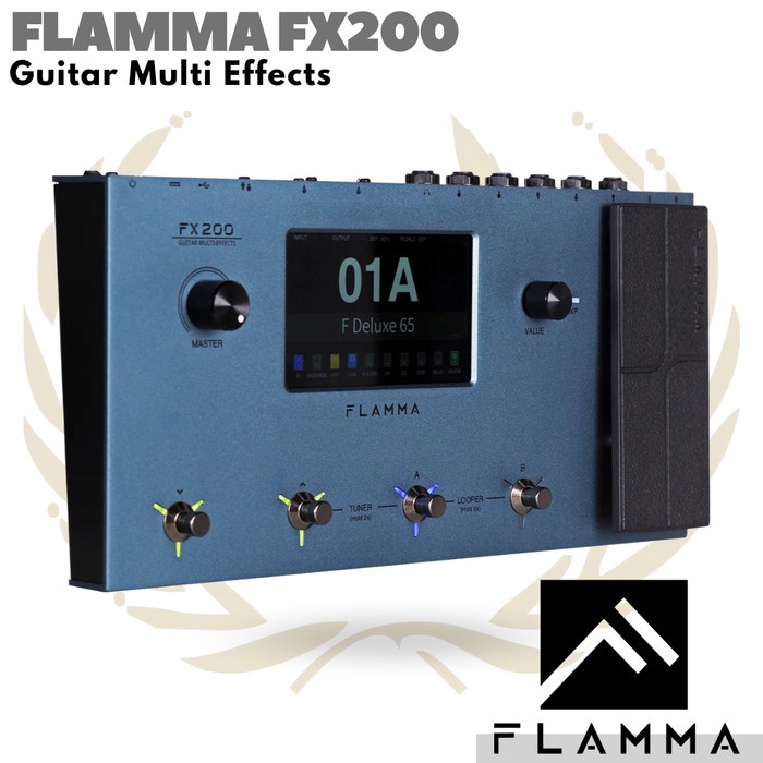 Flamma Fx200 Guitar Multi Effects Multi Efek Gitar