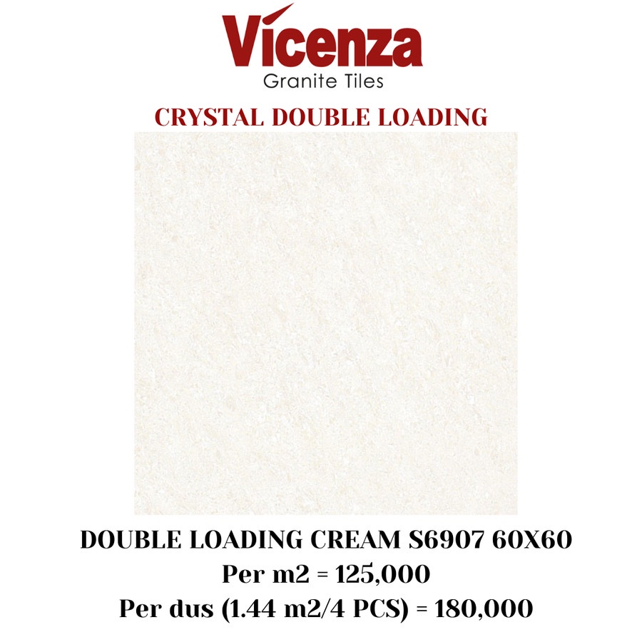 Granit Granite Tile Crystal Double Loading Cream 80x80 - 60X60