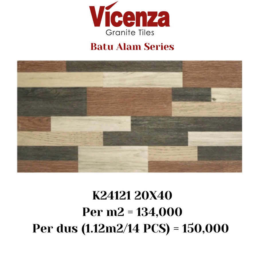 Granit Granite Tile Batu Alam Vicenza 20x40 Dinding/Lantai K24121