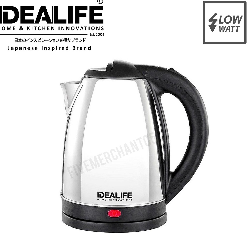 Diskon Teko Listrik Idealife IL 110 1,8 Liter Low Watt Electric Kettle IL-110 Pemanas Air Otomatis I