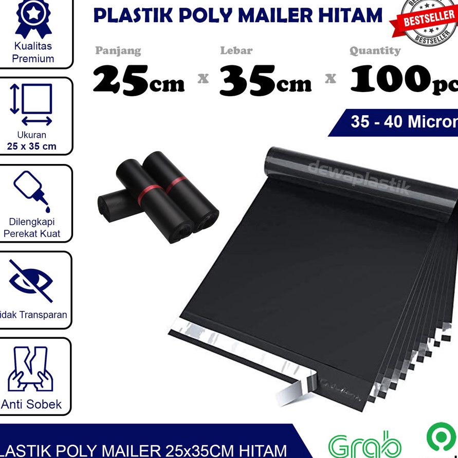 

YFCP5697㊚ Plastik Packaging Poly Mailer Hitam Glossy 25x35 cm Isi 100pcs Amplop Kemasan Polymailer LDPE 35-40 Micron 25 x 35 cm Plastik Packing Isi 100 Pcs Kantong Plastik Olshop 40 Micron 25 x 35cm ㊜