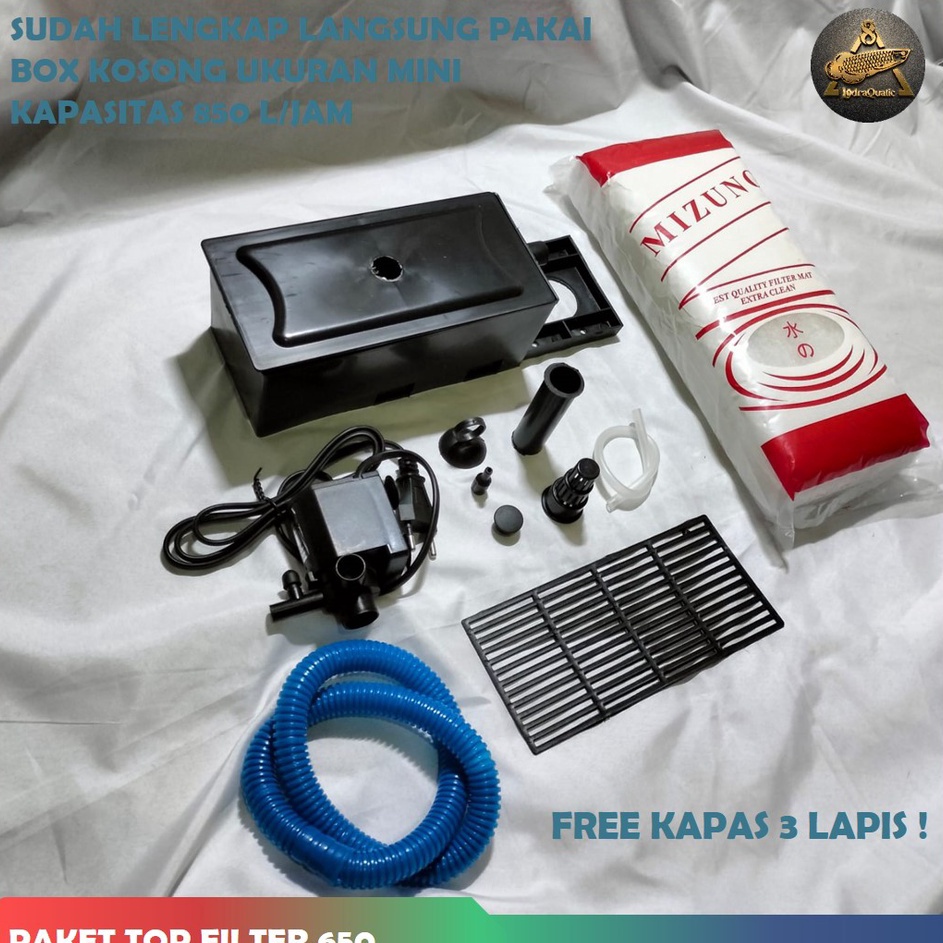 KGHX1885 GROSIR PROMO MURAH PAKET LENGKAP POMPA AQUARIUM DENGAN BOX MINI TOP FILTER LENGKAP 800 LITE