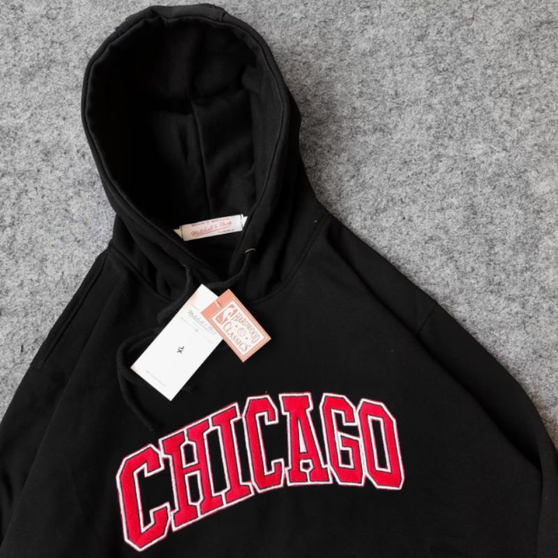 LIVE HOODIE ART FRONT RED CHICAGO FULL LABEL