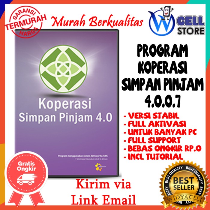 DVD Softwar3 PROGRAM APLIKASI KOPERASI SIMPAN PINJAM KOPERASI 4.0.0.7