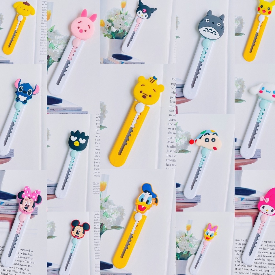 

➶Bestseller➶ BHCSC Mini Cutter Karakter Snoopy Stitch Pooh Donald Daisy Sinchan Minnie Mickey Kuromi My Melody Cinnamoroll Totoro Badzmaru Pompompurin Piglet Pikachu Y83 Model Terkini