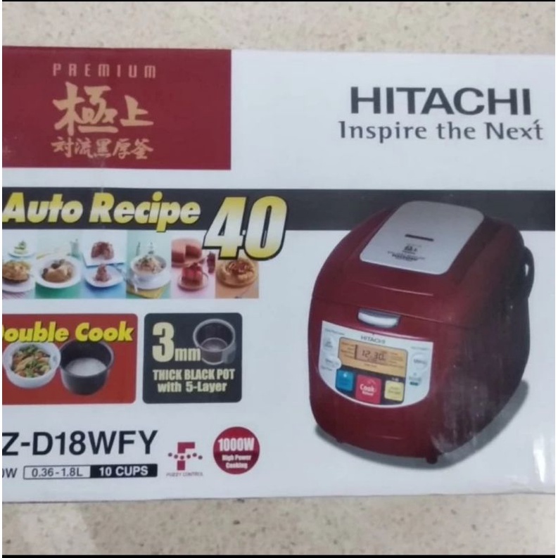 HITACHI DIGITAL MULTI RICE COOKER RZ-D18WFY PENANAK NASI 1.8L 1.8 L