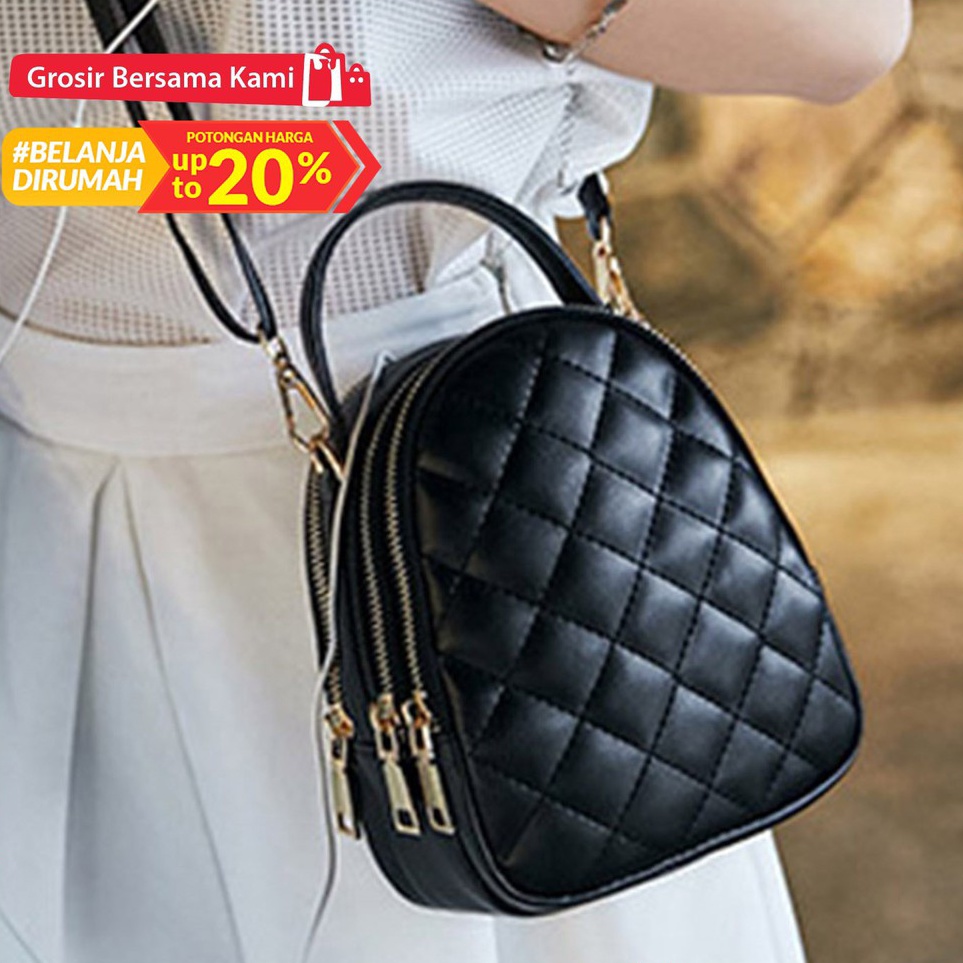TAS CEWEK ORI IMPORT ZR SELEMPANG 3 ZIPPER SIMPLE ELEGANT/ GROSIR BATAM