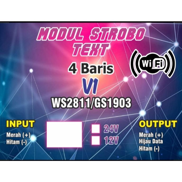 New Stock.. modul Strobo running text 4 baris