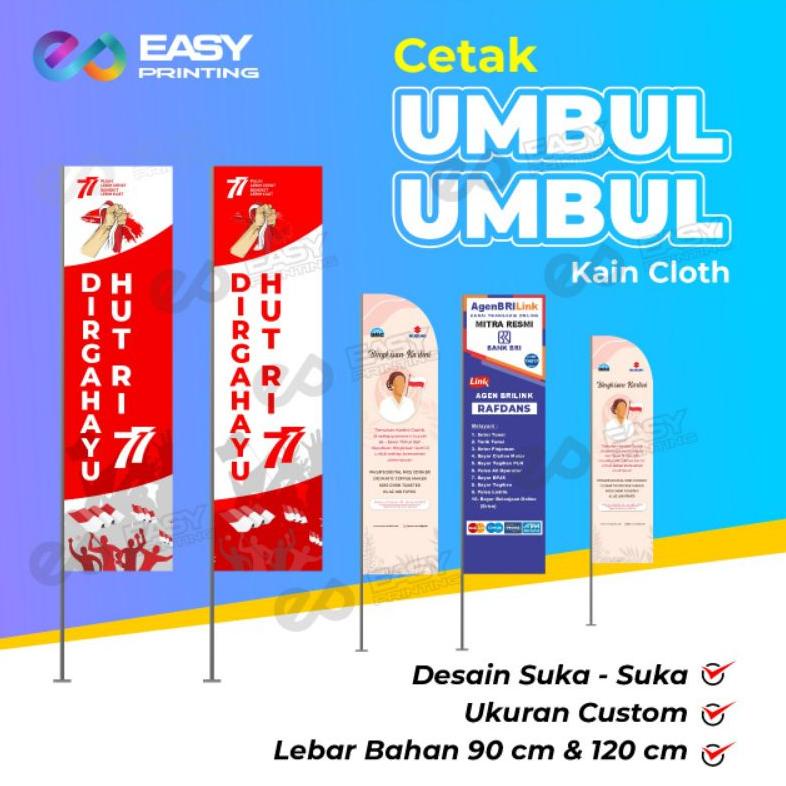 8.8 [Discount] Cetak Umbul-Umbul Kain Cloth New 