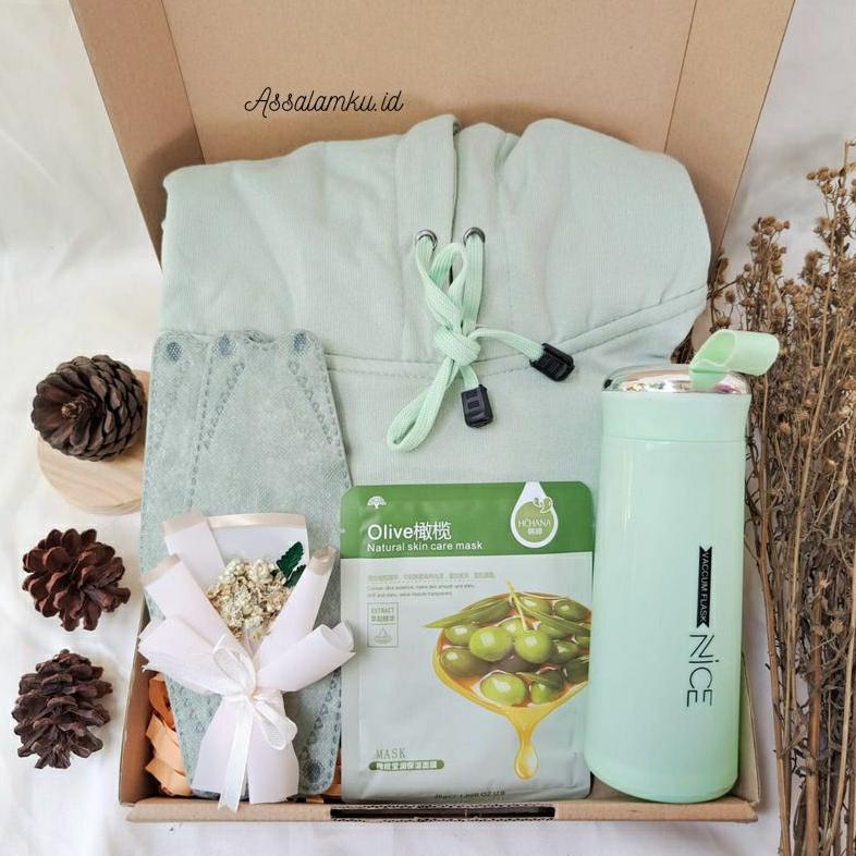 AGY773 KADO ULANG TAHUN/HAMPERS HOODIE POLOS/GIFT BOX CEWEK/WISUDA/PERNIKAHAN **