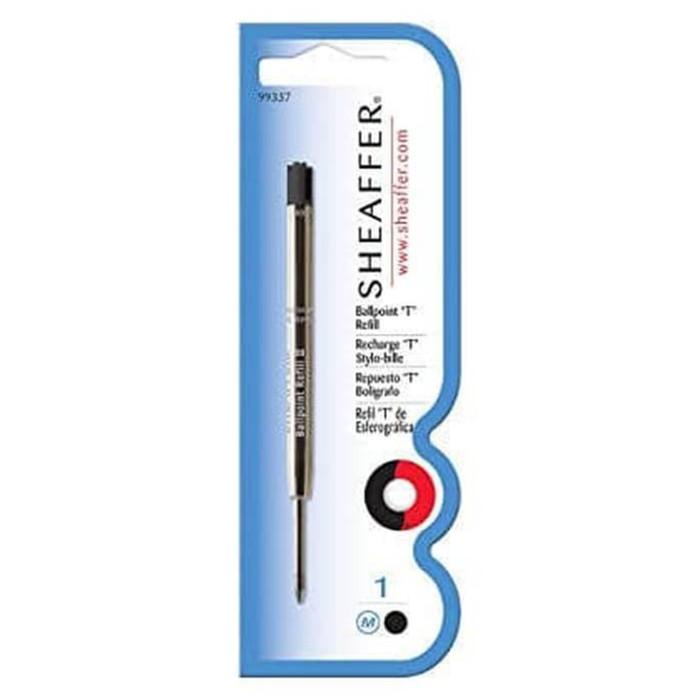 

Sheaffer Ballpoint Refill "T" Style - Black Medium Blister Card Original