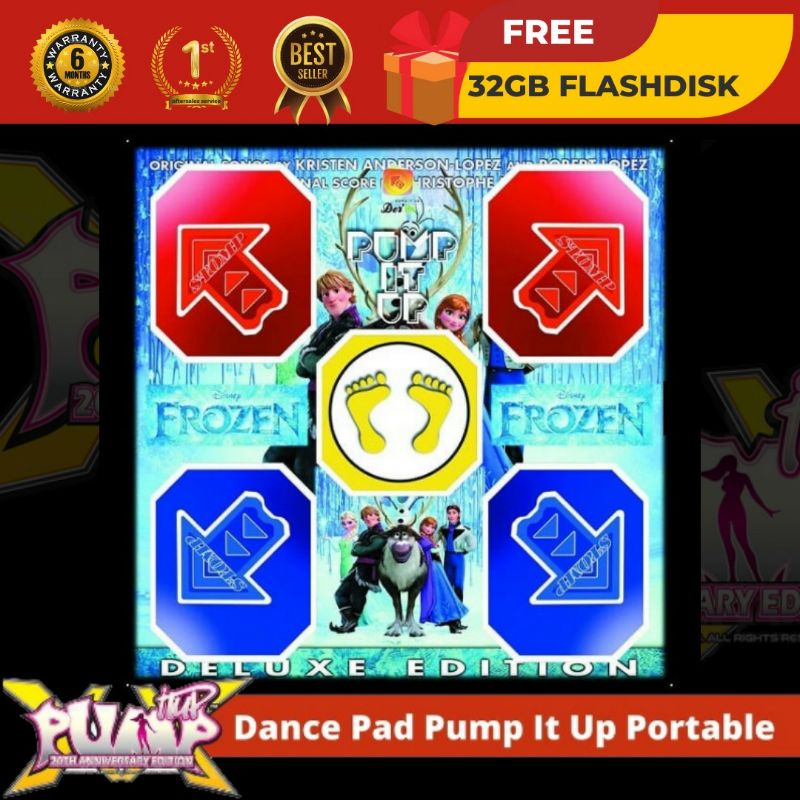 Dance Pad Pump It up Portable / Karpet PIU Tema Frozen
