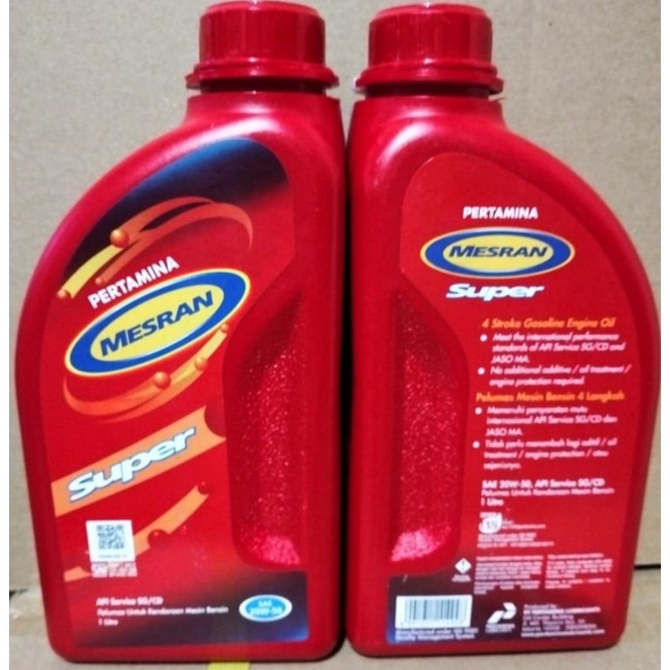 Terbaik.. Oli Mesran super..1 liter...50 sae..20 W ..