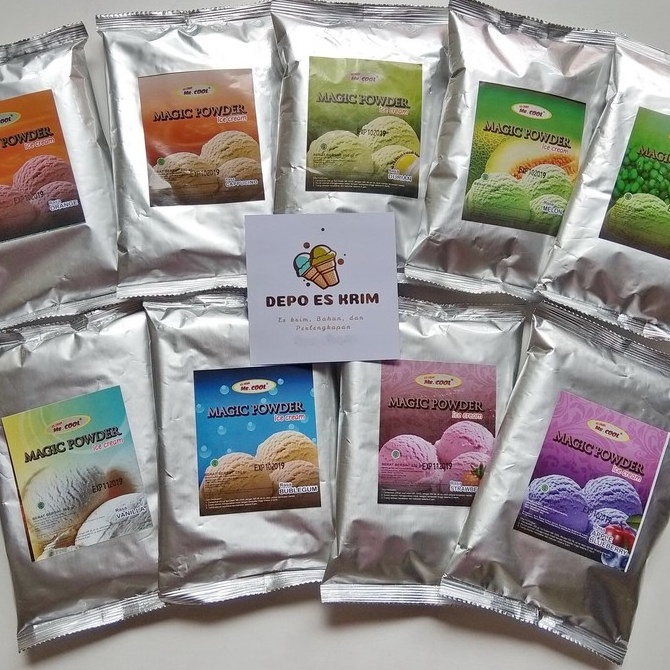 

RHLV0555ꕤ Bubuk Es Krim Mr Cool 250 gram (Tepung Bahan Premix Premiks Ice Cream) ㊡