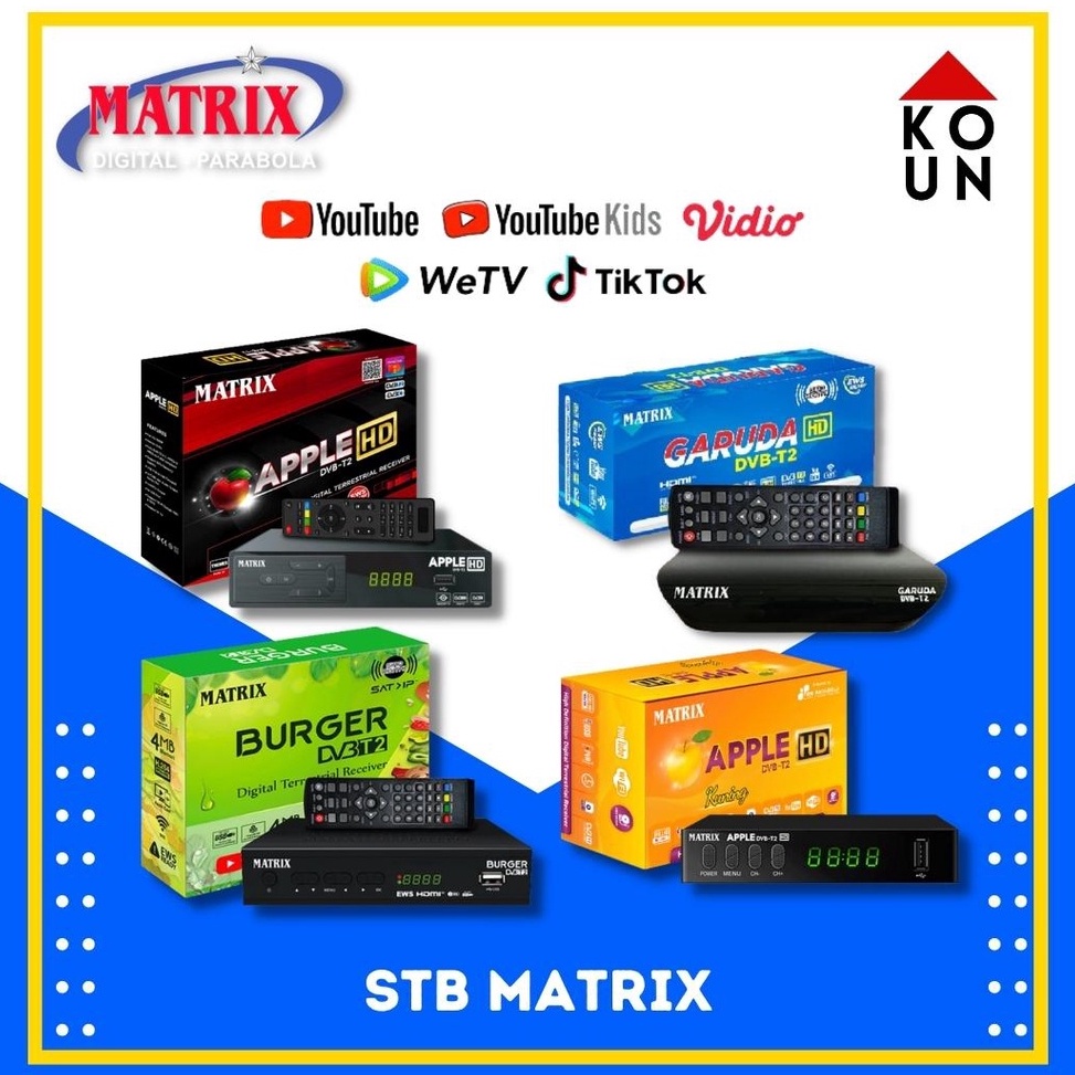 ➺ STB POLYTRON PDV 700T2 / MATRIX APPLE MERAH / BURGER HIJAU / GARUDA BIRU PREMIUM PIALA DUNIA / SET