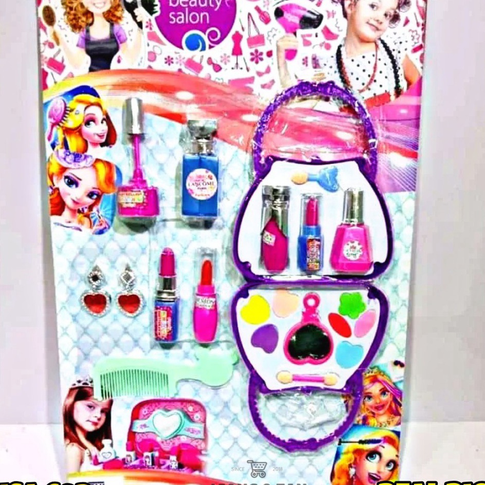 ✩IrV ( BISA COD ) PROMO Mainan Anak Perempuan Make Up Tas DUMMY Kosmetik Lipstick Eye Shadow Makeup 