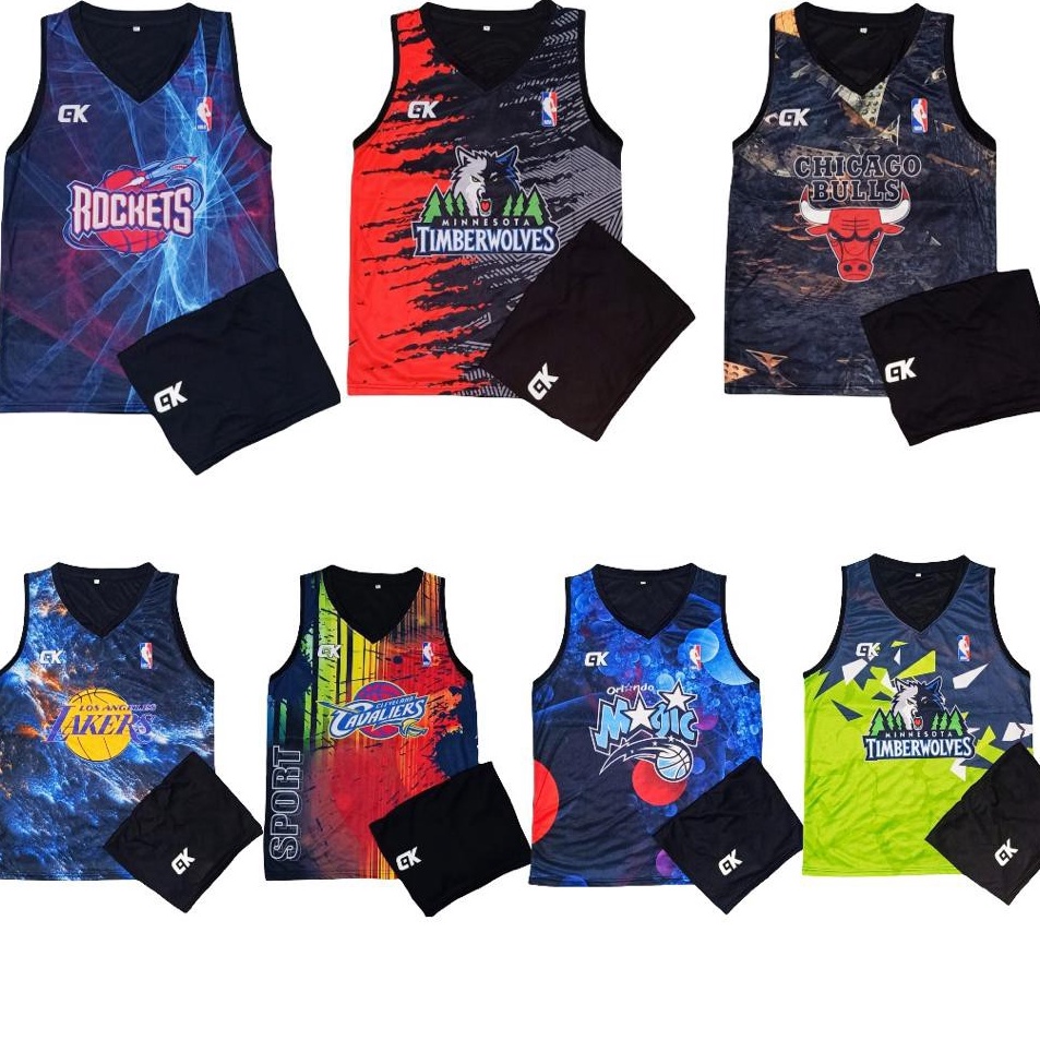 ❋FKB 1 Set Baju basket / jersey basket / kaos basket / pria wanita dewasa olahraga printing termurah