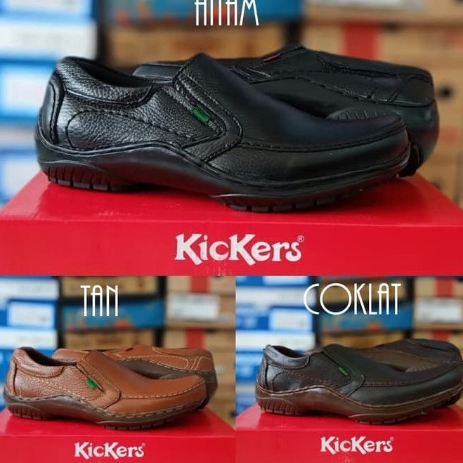 RECOMENDED. sepatu kickers kulit kerja pantopel pria