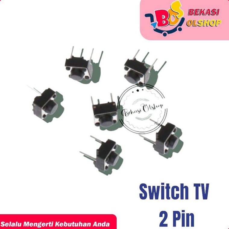 ➴ Push Button Micro Switch 2 Pin DIP tactile g Produk Terkini £.
