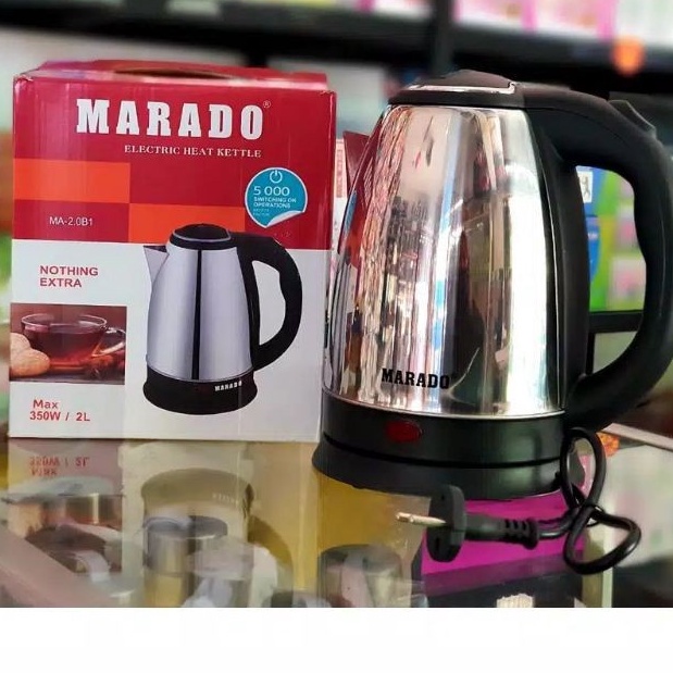 €Gvp COD KETTLE LISTRIK / ELECTRIK KETTLE  2 LITER MARADO HIGH QUALITY//TEKO LISTRIK PEMANAS AIR 2 L
