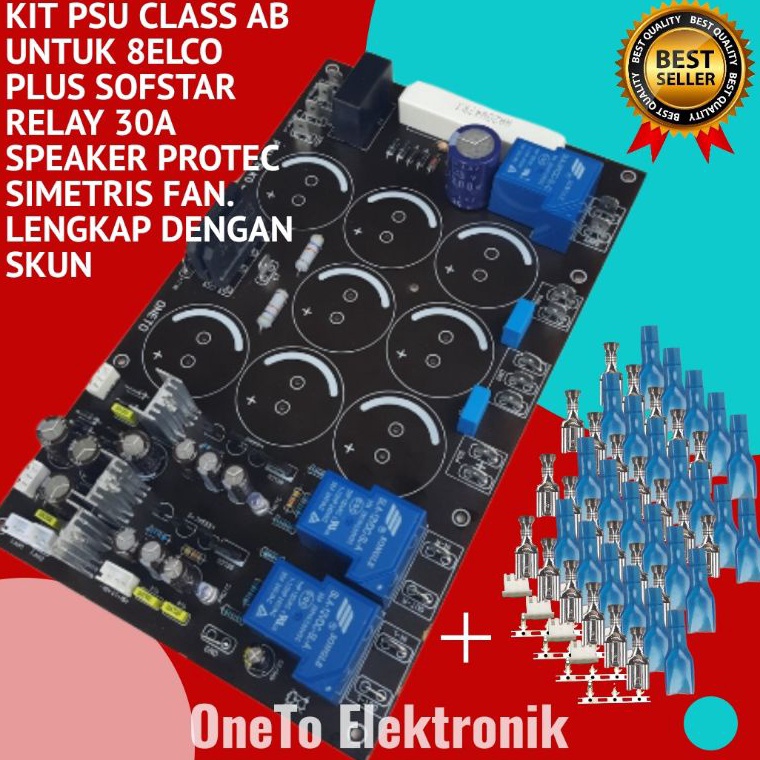 Langsung Order.. Kit PSU 8Elco elko plus speaker protec dan sofstar simetris fan
