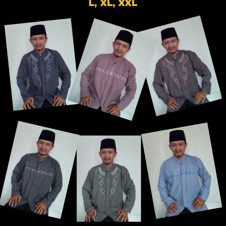 (Terbaik) JRJ- Baju Koko Katun Lengan Panjang Dewasa Size Standar & Big Size Eceran Grosir Baju Koko